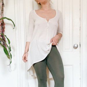 Ecote high low white shirt Urban outfitters tunic
